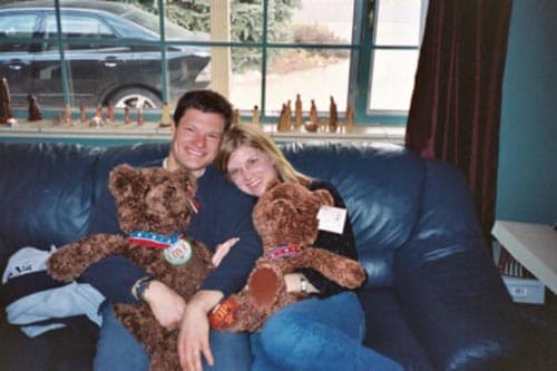 Christmas morning with stuffed bears