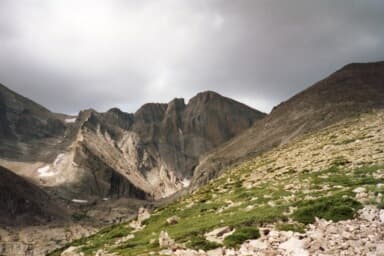 First look at Longs Peak from the Ranger Station Trail