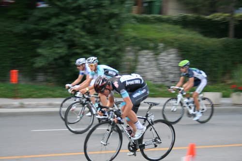 Montreal Grand Prix Cyclist making a move