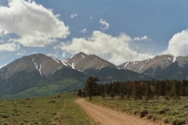 Mount Shavano, and the "Angel of Shavano" snow field