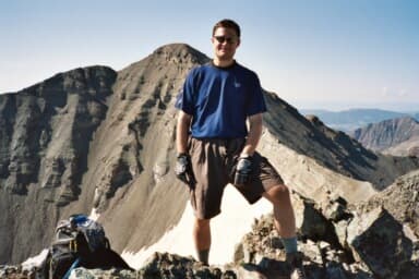 Castle Peak as seen from the summit of Conundrum
